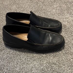 Cole Haan Black Leather Slip-On Loafers